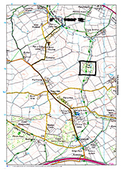 A Map showing the diversion following the closing of the footpath south of Trelawnyd