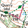 Map cerdded Pen-y-ball