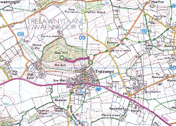 Map The Gop footpath in Trelawnyd